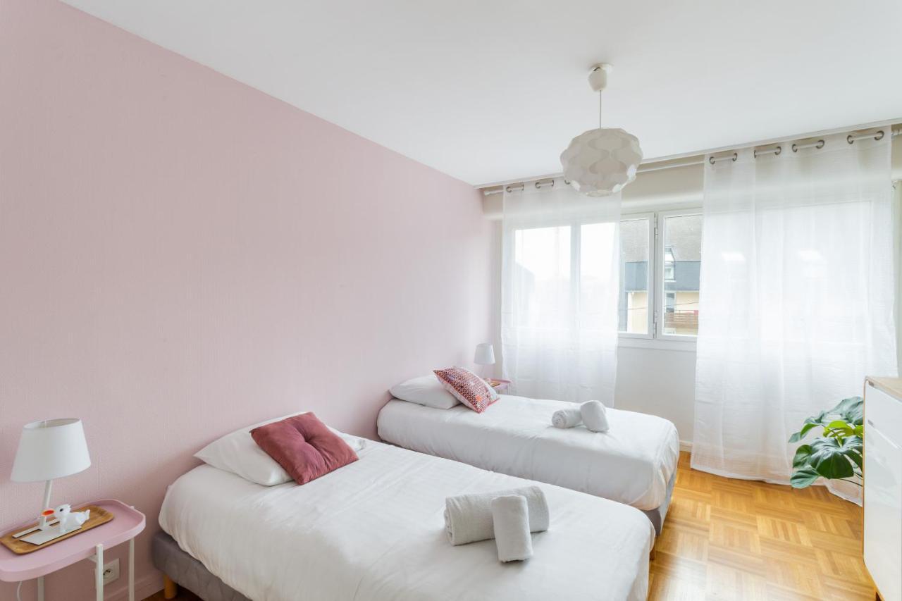 ROSA, Confortable 2 chambres avec parking dans le centre Rennes Extérieur photo
